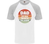 Father's Day Giorno Papà The Man Mito Leggenda Divertente DA UOMO S/S T-Shirt