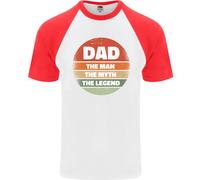 Father's Day Giorno Papà The Man Mito Leggenda Divertente DA UOMO S/S T-Shirt