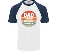 Father's Day Giorno Papà The Man Mito Leggenda Divertente DA UOMO S/S T-Shirt