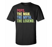 Father's Day Giorno Si Apre The Man il Mito The Legend Uomo T-Shirt Manica Corta