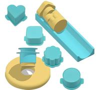 fatiaou Stampino per cake pop, riutilizzabile, antiaderente, con stampa 3D, per dolci, pasta da modellare, caramelle, cioccolato, celebrazioni, compleanni, matrimoni