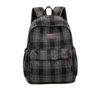 Faticenic Zaino scozzese scozzese grigio nero, borsa da viaggio per laptop alla moda Y2K