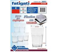 FATIGATI SRL Bicchieri PLASTICA 400cc 38092, Come da Foto