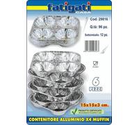 FATIGATI SRL L.Alluminio FORMINE Muffin 6pz 29816, Come da Foto