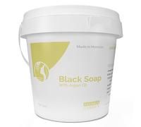 Fatima's Garden Sapone Nero con Olio di Argan - Detergente Esfoliante, 1Kg