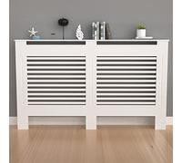 FATIVO Copritermosifone Legno Bianco MDF, 165Lx17Px100A cm Dimensioni interne, Copri Termosifone Moderno Mensola Copriradiatore Taglia Grande XL