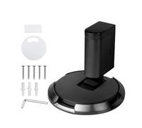 Fatiya Fermaporta meccanico nero per la parte inferiore della porta, altezza regolabile per interni, senza fermaporta magnetico, resistente, antivento, fermaporta da pavimento con viti e adesivo