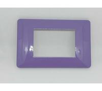 Fatma PLACCA COMPATIBILE CON VIMAR PLANA IN METALLO VIOLA 3 4 7 POSTI PLACCHETTA (3 POSTI)