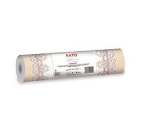 FATO - Runner da Tavola, Effetto Tessuto, Dimensione 0.4x24 m, Pretagliato ogni 1.20 m, Confezione da 20 Runner, Carta a secco, Airliad, Alta Qualità, Decoro Bombay Cappuccino