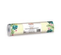 FATO - Runner da Tavola, Effetto Tessuto, Dimensione 0.4x24 m, Pretagliato ogni 1.20 m, Confezione da 20 Runner, Carta a secco, Airliad, Alta Qualità, Decoro Tropicana