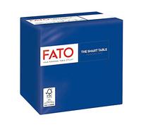 Fato, Tovaglioli di Carta Monouso, Ideali per Aperitivo e Cocktail, Confezione da 100 tovaglioli, Formato 24x24 Piegati in 4, 2 veli, Colore Blu Notte, Carta 100% Pura Cellulosa, Certificata FSC