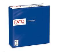 FATO Tovaglioli di Carta Monouso, Ideali per Pranzi e Buffet Informali, Confezione da 50 tovaglioli, Formato 33x33, Piegati in 4, 2 veli, Colore Blu Notte, Carta 100% Pura Cellulosa, Certificata FSC