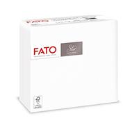 Fato, Tovaglioli di Carta Monouso, Sofficità e Morbidezza, Confezione da 40 tovaglioli, Formato 38x38 Piegati in 4, 2 veli, Colore Bianco, Carta 100% Pura Cellulosa, Certificata FSC