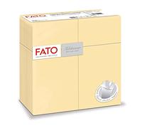 Fato - Tovaglioli in Carta a secco, Airlaid, con Tasca PortaPosate, Effetto Tessuto, Confezione da 50 tovaglioli, Formato 40x40, Colore Champagne