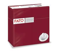 Fato - Tovaglioli in Carta a secco, Airlaid, con Tasca PortaPosate, Effetto Tessuto, Confezione da 50 tovaglioli, Formato 40x40, Colore Bordeaux