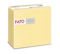 Fato, Tovaglioli in Carta a secco, Airlaid, Effetto Tessuto, Confezione da 50 tovaglioli, Formato 40x40 piegato in 4, Decoro Shade Champagne