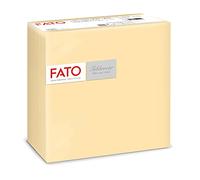 Fato, Tovaglioli in Carta a secco, Airlaid, Effetto Tessuto, Confezione da 50 tovaglioli, Formato 40x40 piegato in 4, Colore Champagne