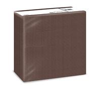 Fato - Tovaglioli in Carta a secco, Airlaid, Effetto Tessuto, Confezione da 50 tovaglioli, Formato 40x40 piegato in 4, Decoro Shade Cioccolata