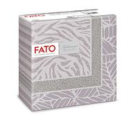 Fato - Tovaglioli in Carta a secco, Airlaid, Effetto Tessuto, Confezione da 50 tovaglioli, Formato 40x40 piegato in 4, Decoro Jungle Polvere
