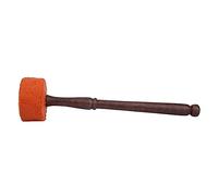 Fatta a Mano in Legno Duro Feltrato Attaccante Maglio Bastone Ciotola Tibetana Buddismo Mogano Attrito Percussione Panno Rosso Arancione Giallo Blu 11 2.7 8.5 100% Nuovo (sei