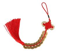 fatteryu Cinese Nodo Feng Shui Fortuna ricchezza 3/6/8/9/10 Monete per Nappa appesa Auto casa