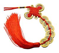 fatteryu Cinese Nodo Feng Shui Fortuna ricchezza 3/6/8/9/10 Monete per Nappa appesa Auto casa