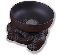 Fatti a mano Tea Leak Rack, Porpora cinese Yixing Toad Tea Maker, Zisha Kung fu Tea Pet Ceramic Purple Tea Strainer, Set di tè Accessori
