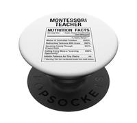 Fatti dell"insegnante Montessori PopSockets PopGrip Adesivo