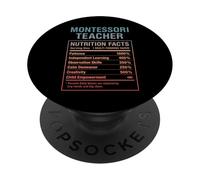 Fatti dell"insegnante Montessori PopSockets PopGrip Adesivo