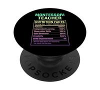 Fatti dell"insegnante Montessori PopSockets PopGrip Adesivo