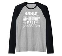 Fatti Meravigliosamente e con Timore - Salmo 139:14 Maglia con Maniche Raglan