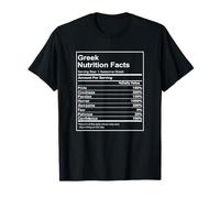 Fatti nutrizionali greci Funny Greek Pride Heritage Maglietta