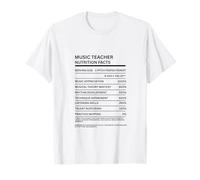 Fatti nutrizionali per Insegnanti di Musica Maglietta