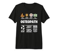 Fatti sugli osteopati Abilità Incluse Problem Solving Fan di Viaggio Maglietta Premium