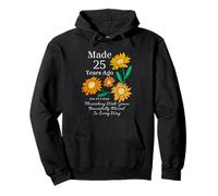 Fatto 25 Anni Fa Girasole 25 Anni Donne 25 ° Compleanno Felpa con Cappuccio