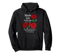 Fatto 54 Anni Fa Rose Flower 54 Anni 54 ° Compleanno Felpa con Cappuccio