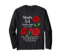 Fatto 54 Anni Fa Rose Flower 54 Anni 54 ° Compleanno Maglia a Manica