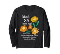 Fatto 85 Anni Fa Girasole 85 Anni Donne 85 ° Compleanno Maglia a Manica