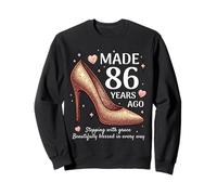 Fatto 86 Anni Fa Tacchi Alti 86 Anni Donne 86 ° Compleanno Felpa