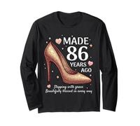 Fatto 86 Anni Fa Tacchi Alti 86 Anni Donne 86 ° Compleanno Maglia a Manica