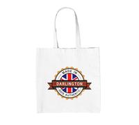 Fatto A Darlington - Borsa In Tela - Città Nativa Nata Nella Contea Di Durham