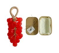 Fatto a mano a forma di uva sapone blocco naturale olio di cocco formule con appeso corda da bagno Decors per la pelle Regali attenti Forma fatta a mano Ingrediente naturale Bagno