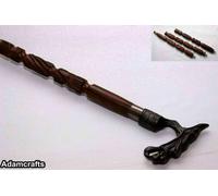 Fatto a Mano Bastone Da Passeggio IN Legno Metallo Dragon HEAD Manico Vintage