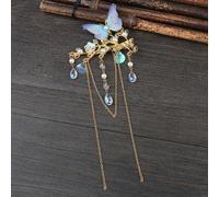 Fatto a Mano Cinese Forcina Farfalla Nappa Passo Agitare Ragazza Capelli Clip