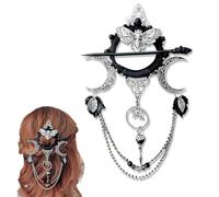 fatto a Mano Dea della Notte Strega Capelli Pin, Scuro Halloween Capelli Clip Accessori, Strega Sembra Forcina, Fantasy Pagano Forcine, per Halloween Cosplay (1 Pcs)