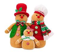 Fatto a mano di pan di zenzero Man Family Ornamento 3 Pezzi Collezione Accessori Moda Per Festival Stagione Decorazione