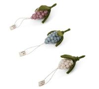 Fatto a mano e certificato equo e solidale | Gry & Sif | Elegante design danese x artigiani nepalesi | ornamento giacinto di perle - bianco, lavanda e azzurro - Set da 3 pezzi | decorazione pasquale