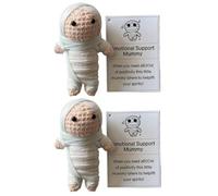 Fatto a mano Feltro Lavorato A Maglia Mummia Set Regalo Halloween Bambola Lavorata A Maglia Mummia Piccolo Regalo 2025 Emozionale Nuova Mummia 2pcs Carino
