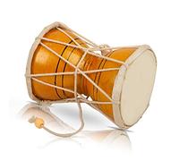 Fatto a mano in legno e cuoio classico indiano folk Dumroo Damroo Damaru set di tamburi a mano percussioni decorative da collezione pezzo da esposizione strumenti musicali del mondo