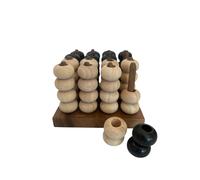 Fatto A Mano IN Legno Quattro Un Fila 3D Viaggio Gioco da Tavolo 11.5cm x 8.4cm